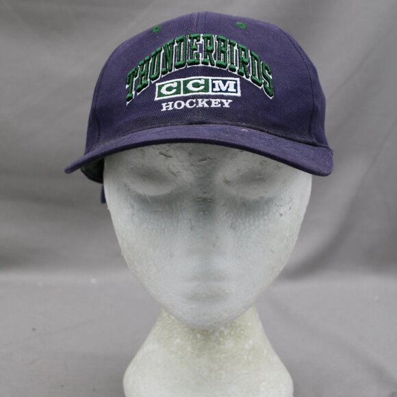 Seattle Thunderbirds Hat (VTG) - CCM Hockey Arch Script - Adult Strapback - Picture 1 of 9